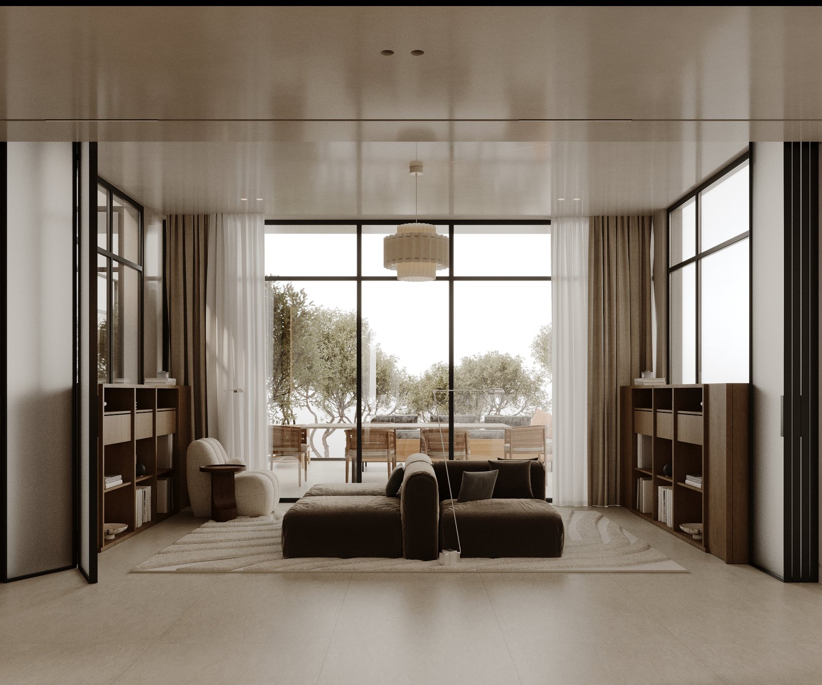 Marina Residence waterfront terrace view